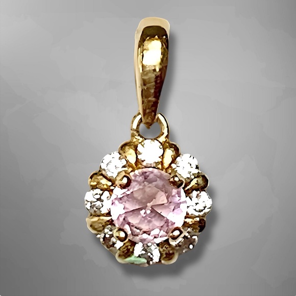 925 sterling silver pendant pink